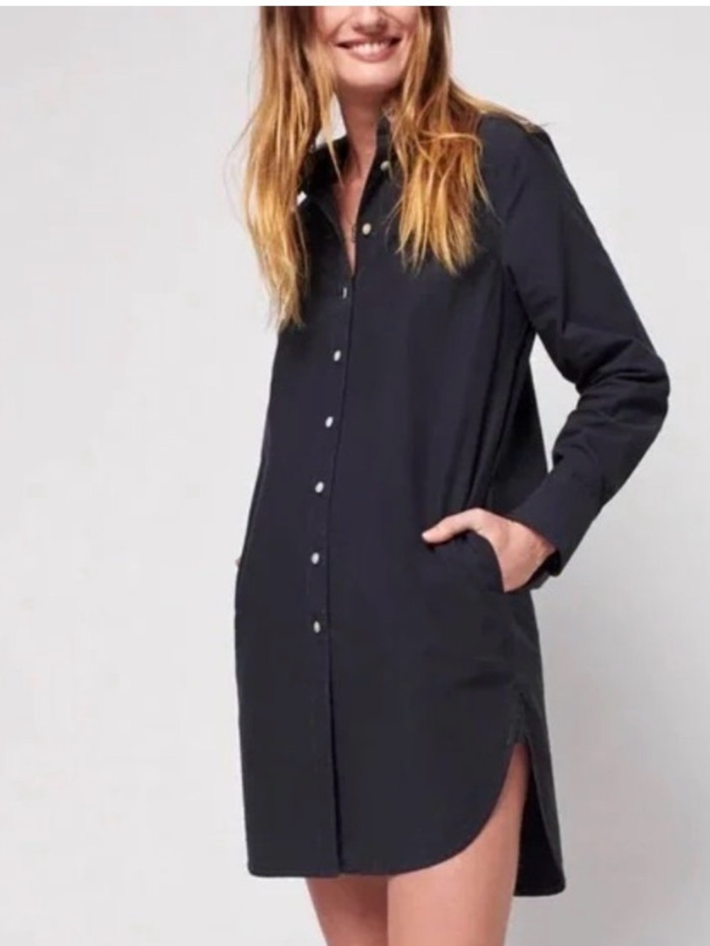 Faherty Women Washed Black Dress size Small organic cotton